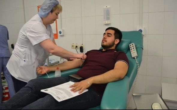 Leyla Əliyeva Qanın milləti yoxdur adlı aksiya keçirdi - FOTO