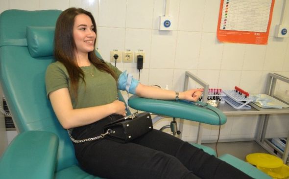 Leyla Əliyeva Qanın milləti yoxdur adlı aksiya keçirdi - FOTO