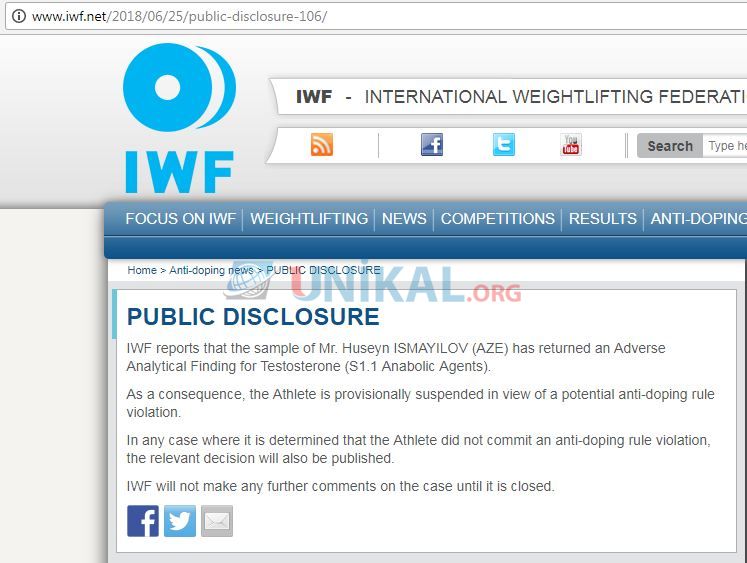 Cahangir Əsgərovun federasiyasında növbəti dopinq qalmaqalı   - FOTO