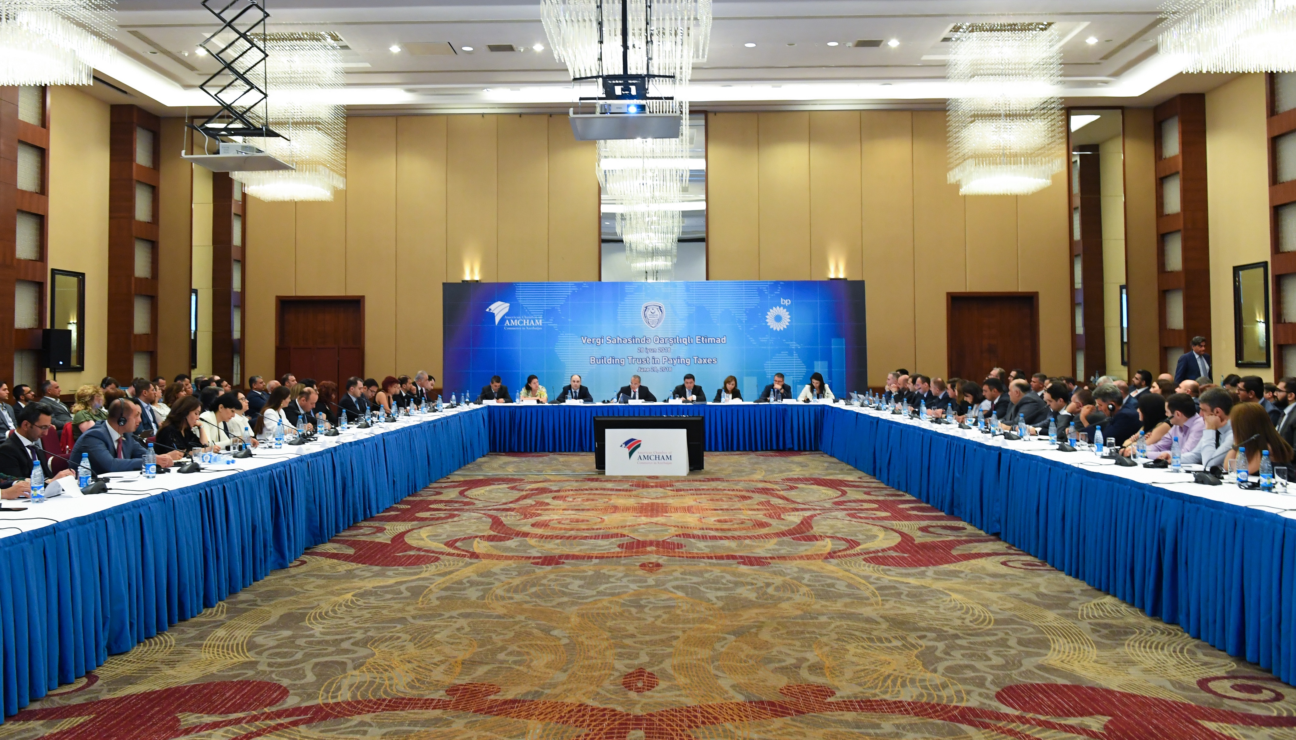 Azərbaycanda Amerika Ticarət Palatasının üzvləri ilə görüş keçirildi   - FOTOLAR