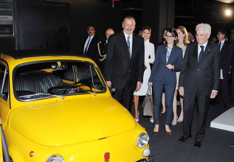 Əliyev və Mattarella   sərginin açılışında - FOTOLAR