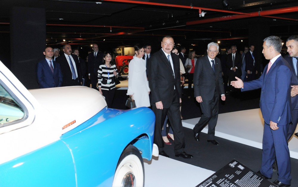 Əliyev və Mattarella   sərginin açılışında - FOTOLAR