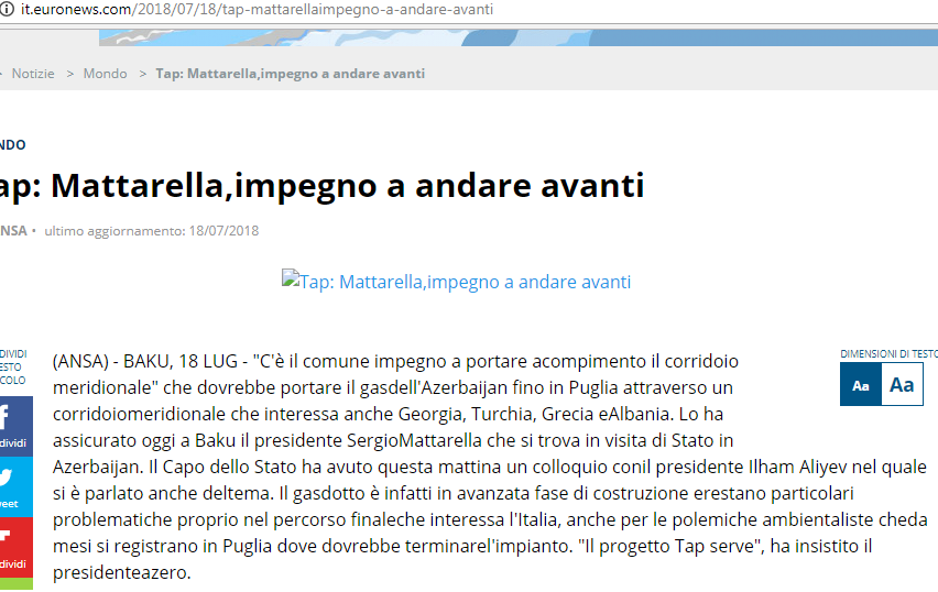 Prezidentlərin görüşü İtaliya mətbuatında -   FOTOLAR