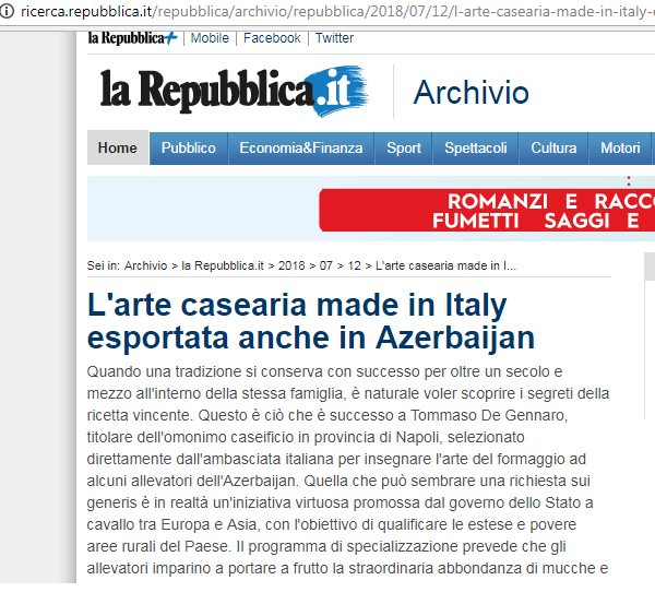 Prezidentlərin görüşü İtaliya mətbuatında -   FOTOLAR