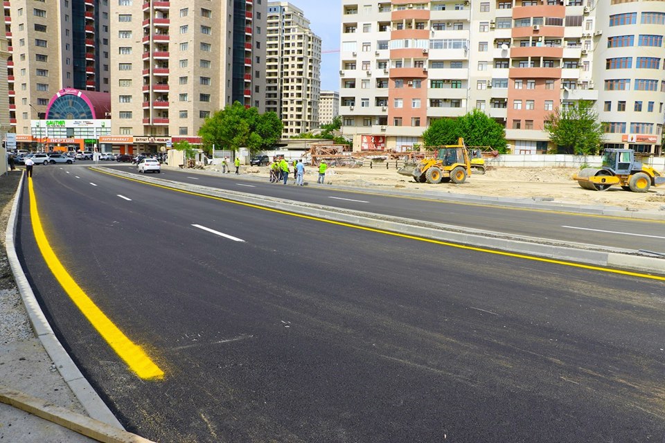 Çökən yol istifadəyə verildi   - FOTOLAR