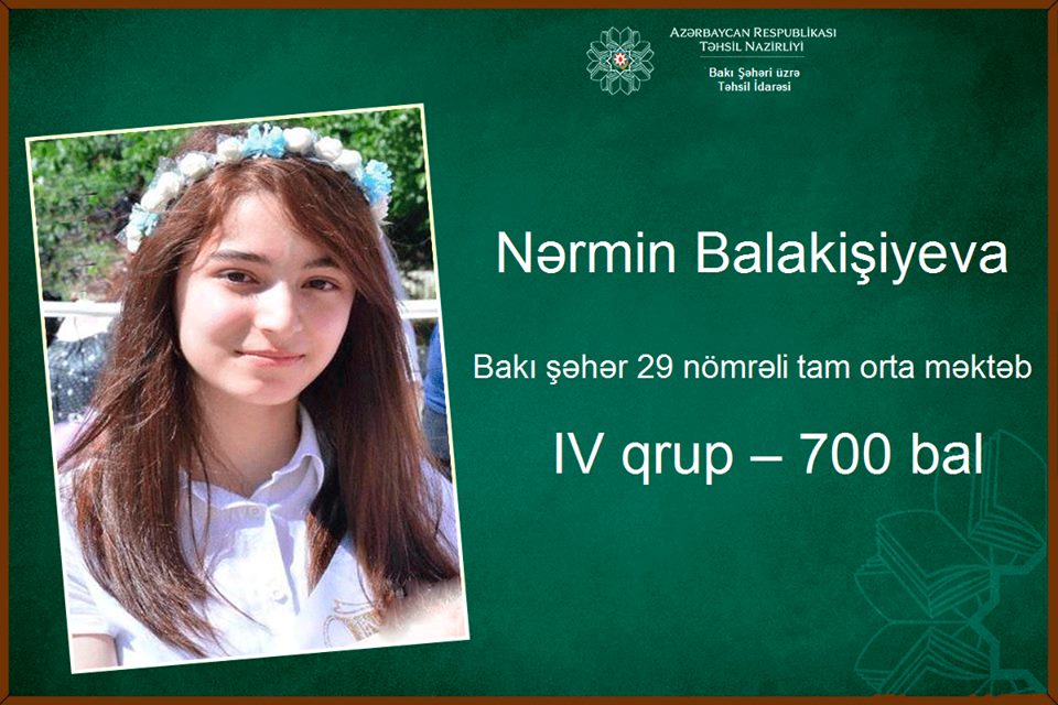 Bakıda 700 bal toplayan abituriyentlər bunlardır   - FOTOLAR