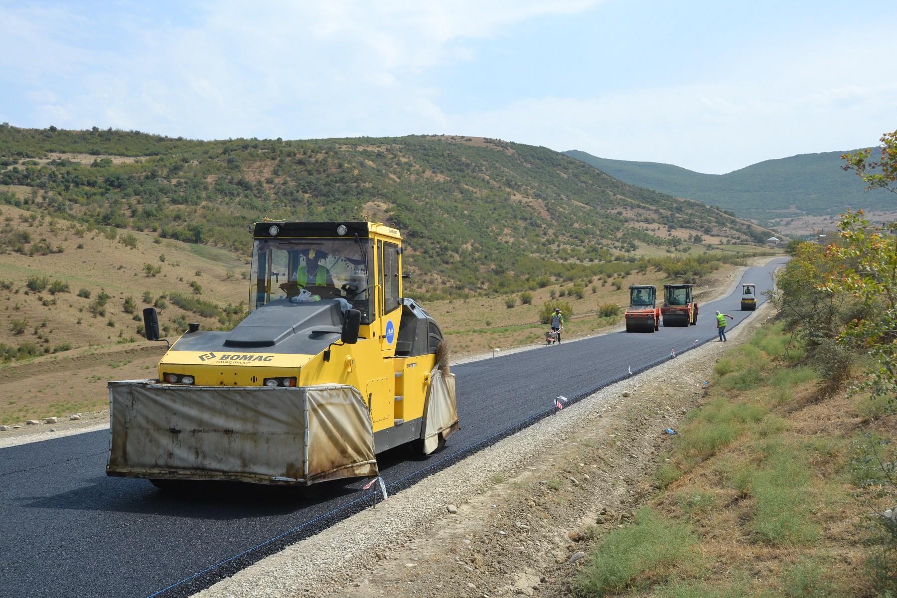 Şabranda 26 km uzunluğunda avtomobil yolu yenidən qurulur -  (FOTOLAR+VİDEO)