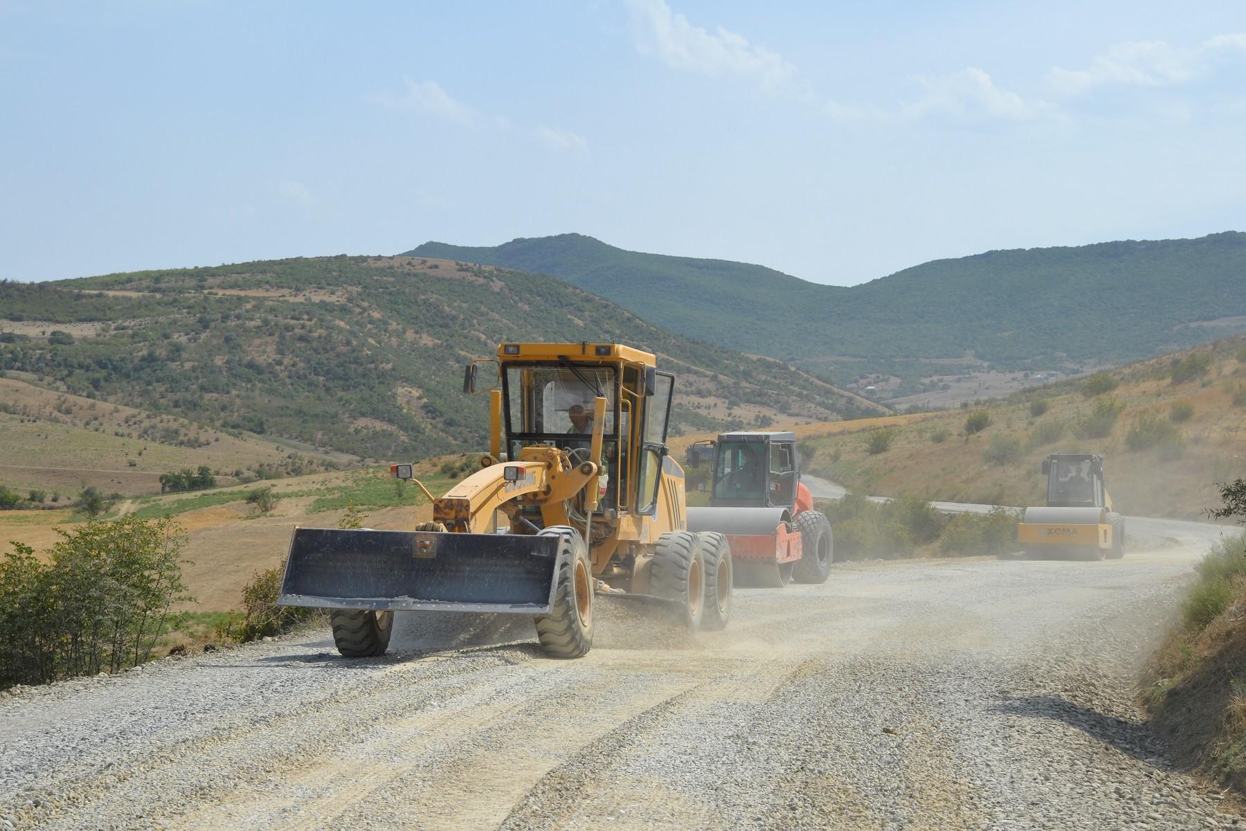 Şabranda 26 km uzunluğunda avtomobil yolu yenidən qurulur -  (FOTOLAR+VİDEO)