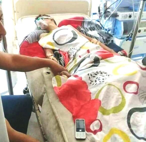 Minaya düşüb, ayağı amputasiya olunan 14 yaşlı Elgünün   FOTOSU