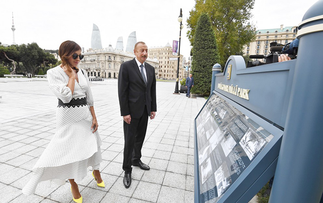 İlham Əliyev və xanımı Qu quşları fəvvarə kompleksinin   AÇILIŞINDA - FOTOLAR