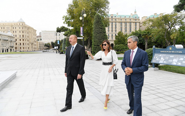 İlham Əliyev və xanımı Qu quşları fəvvarə kompleksinin   AÇILIŞINDA - FOTOLAR