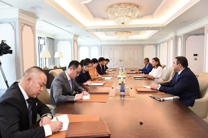 Mehriban Əliyeva Çinin nümayəndə heyəti ilə görüşdü   - FOTOLAR