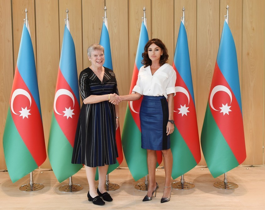 Mehriban Əliyeva  Rouz Qotemöllerlə görüşdü    - FOTO