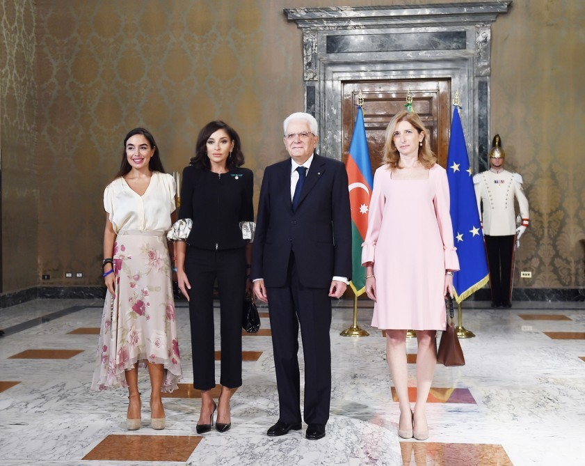 Mattarella Mehriban Əliyevanın şərəfinə rəsmi nahar verdi   - FOTOLAR