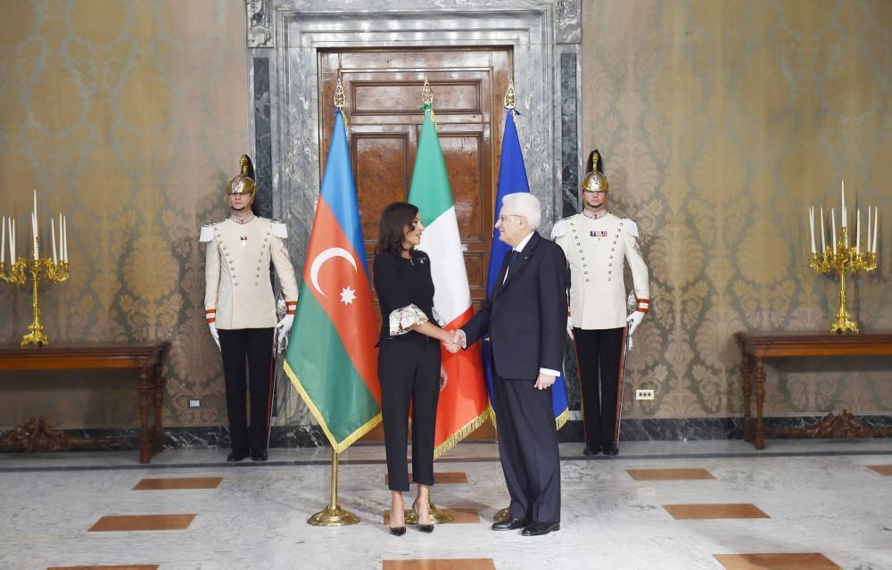 Mattarella Mehriban Əliyevanın şərəfinə rəsmi nahar verdi   - FOTOLAR