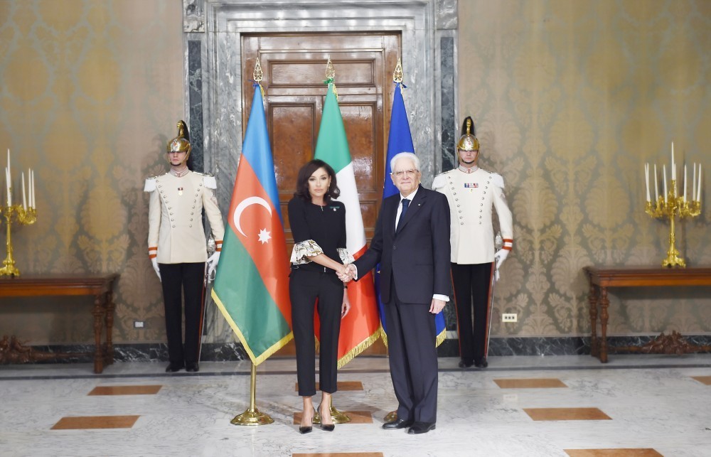 Mattarella Mehriban Əliyevanın şərəfinə rəsmi nahar verdi   - FOTOLAR