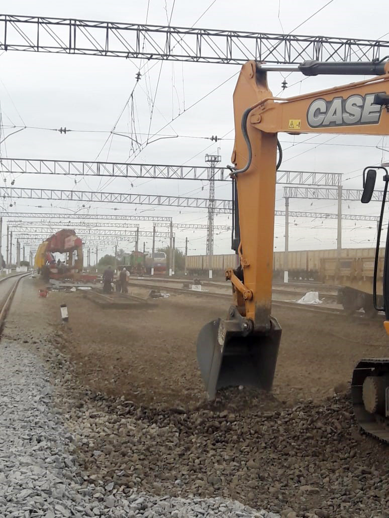 Hacıqabul stansiyasında yeni yoldəyişənlər quraşdırılır    - FOTO