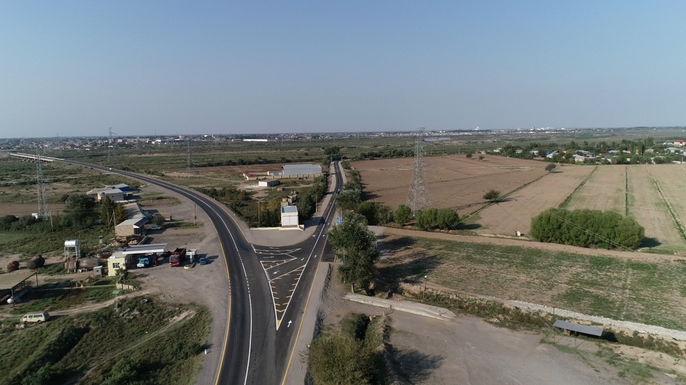 Dövlət başçısı avtomobil yolunun açılışında   - FOTO