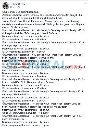 Təhsil eksperti deputatın qüsurlarının sayını   AÇIQLADI - FOTOLAR