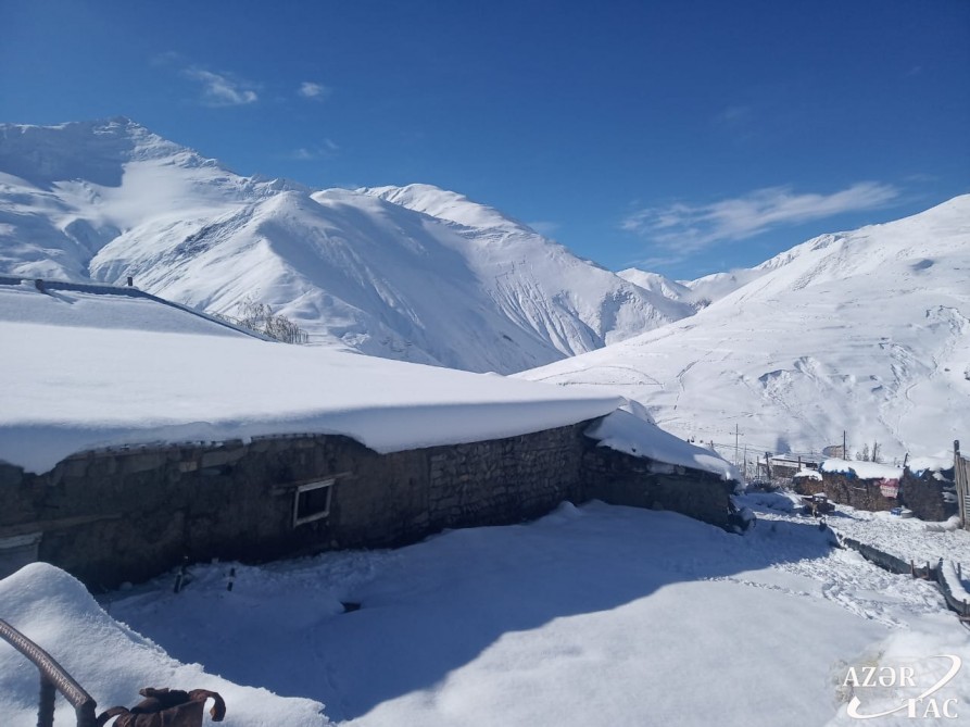 Qusar dağları ağ örpəyə büründü -  FOTOLAR