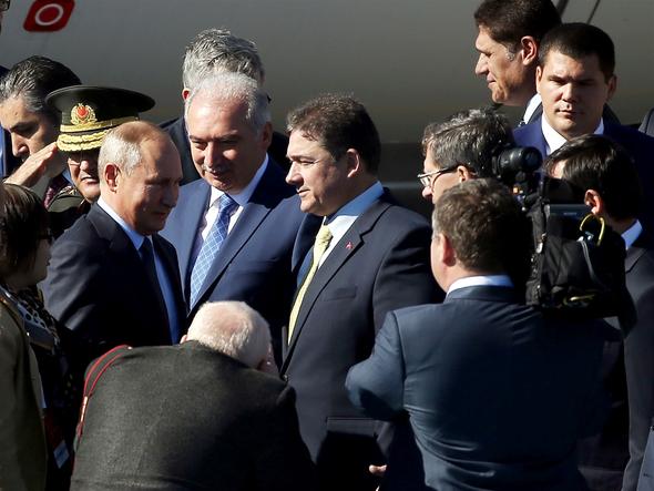 Putin, Makron, Merkel türkiyəyə gəldilər -  FOTOLAR
