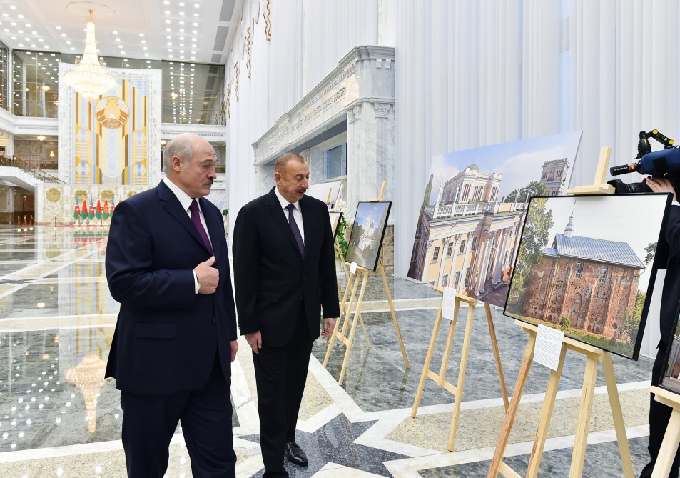  İlham Əliyev Minskdə belə qarşılandı   - FOTOLAR