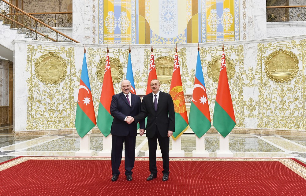  İlham Əliyev Minskdə belə qarşılandı   - FOTOLAR