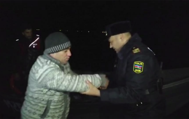 Su Polisi köməksiz balıqçıları xilas etdi   - FOTO
